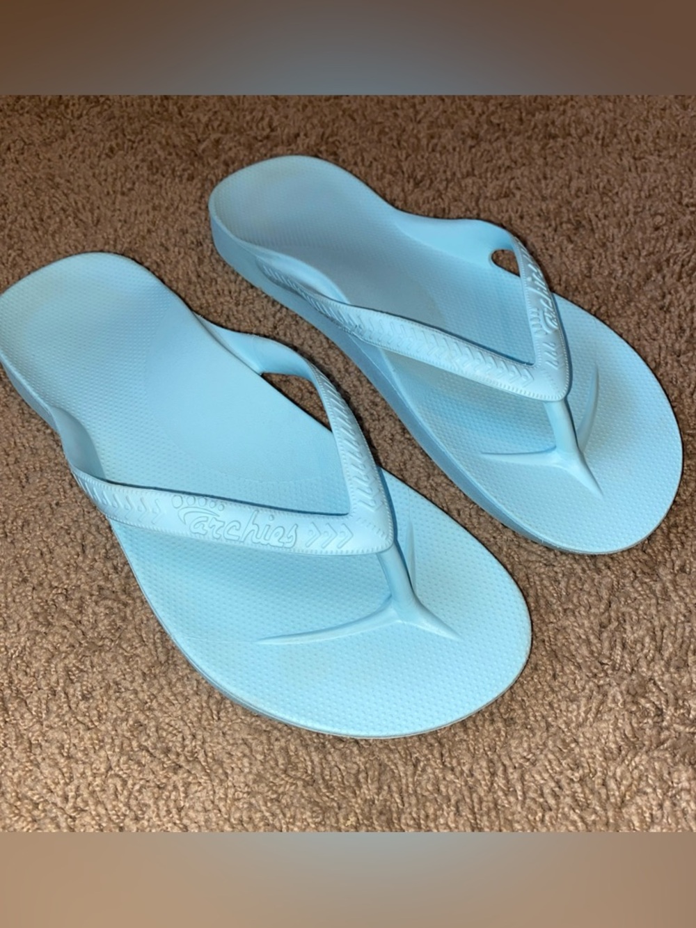 ARCHIES Light Blue Arch Support Flip Flops Shoes Women's Size 11 Sandals